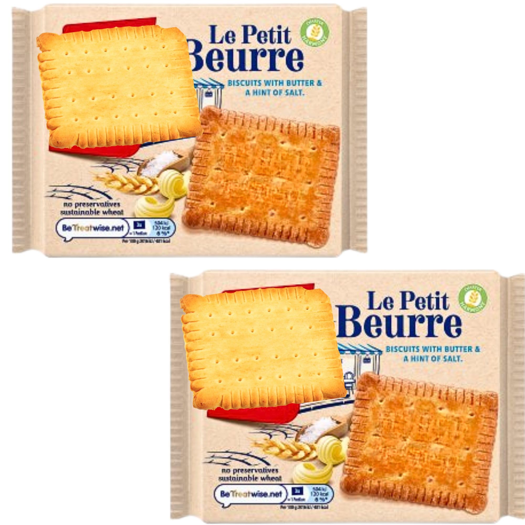 Le Petit Beurre Biscuits 167g (2 Pack Bundle) With Oerich Inspirational Card