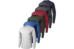 6 Pack Men's Sun Protection Shirts: Stay Cool and Protected Under the Sun