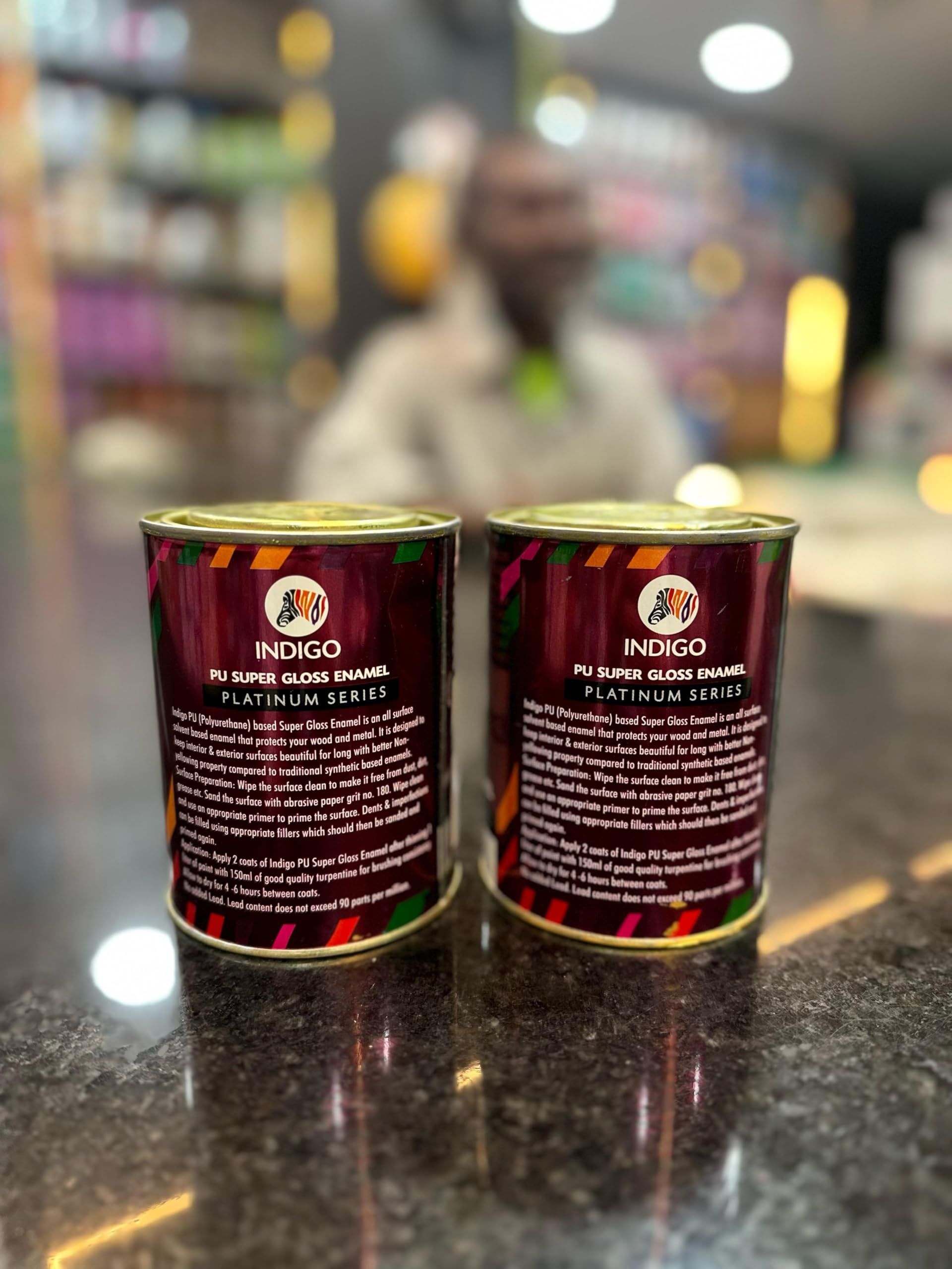Indigo PU सुपर ग्लॉस इनेमल गोल्ड - 500ML (2