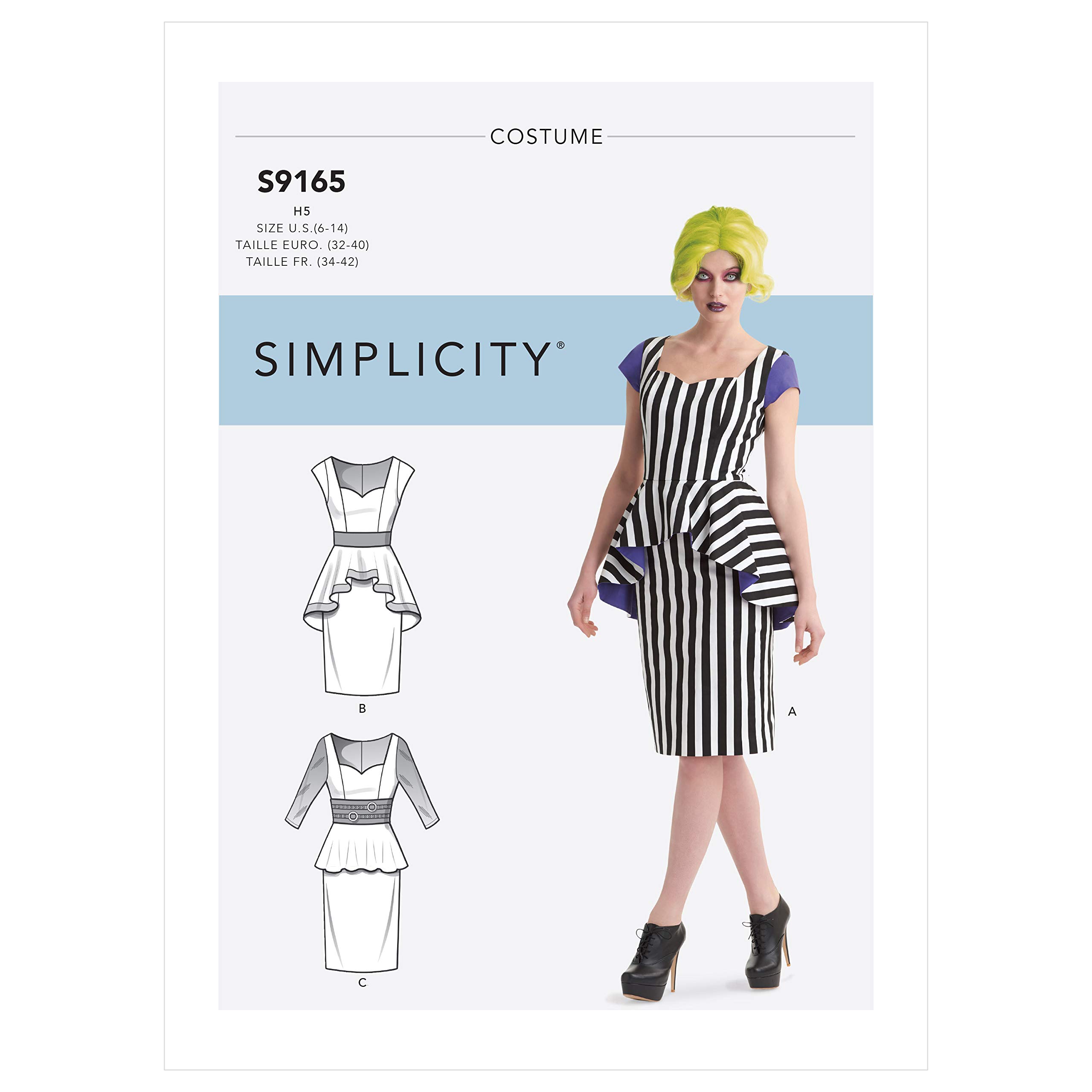 Simplicity R10655/S9165 - Cartamodello per abiti da donna, taglia H5