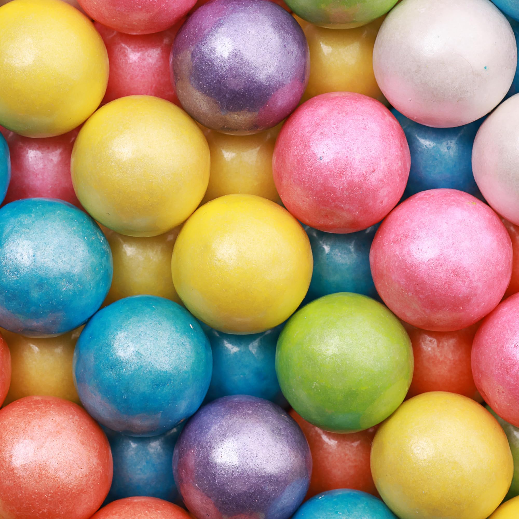 Gumballs for Gumball Machine - Shimmer Spring Mix 1 Inch Large Gumballs - Assorted Fruit Flavored Bubble Gum for Kids - Sweet Chewing Gum Balls in Bulk 1.7Lb