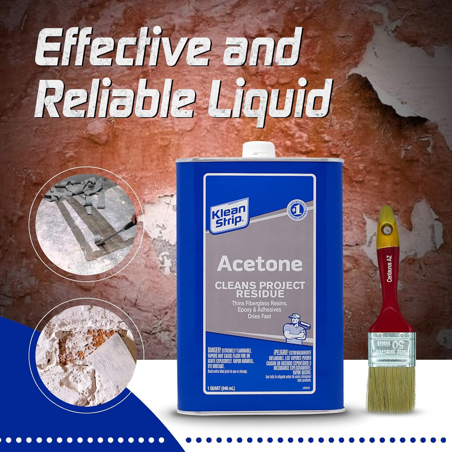 Buy KleanStrip Acetone Strong FastActing Thinning Cleaning Fiberglass Epoxy Resins Adhesives