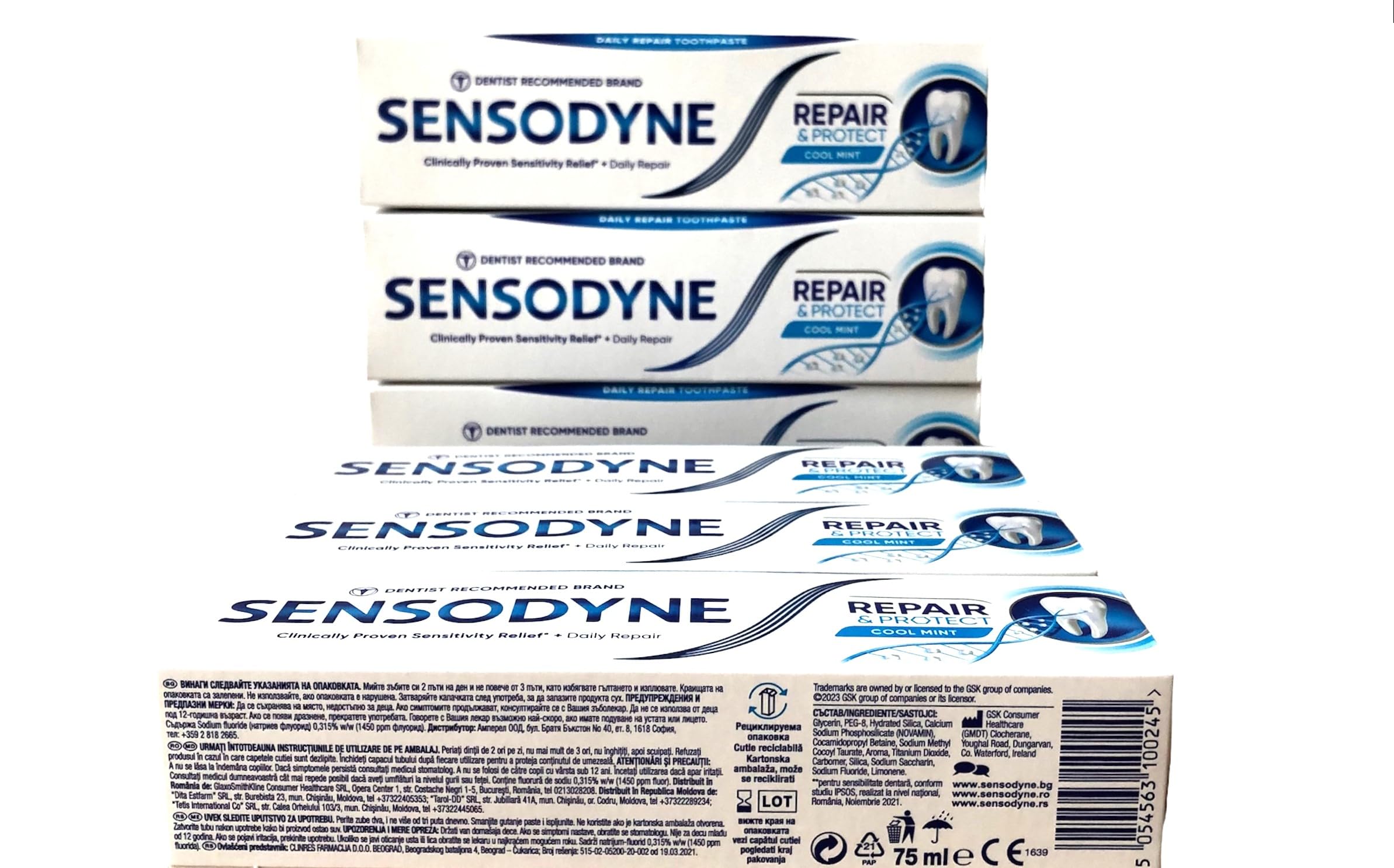 6 x pasta do zębów SENSODYNE® "REPAIR & PROTECT" - 75 ml