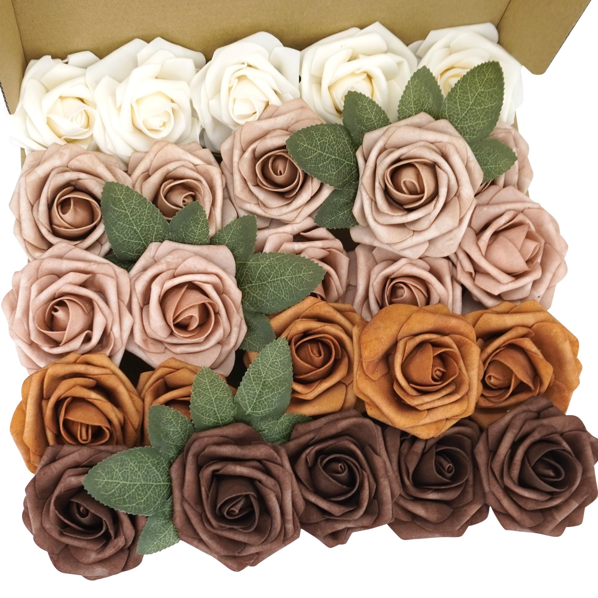 Exoment 25pcs Artificial Foam Rose