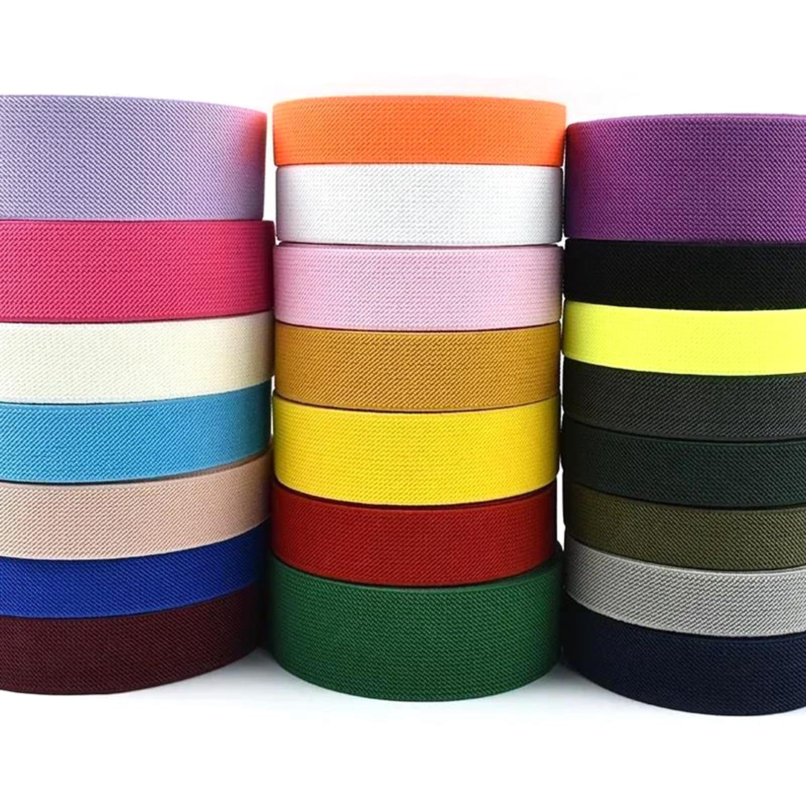 Bandas elásticas Banda elástica ancha y plana Banda elástica de 5 metros (20-50 mm) for coser pantalones, ropa interior, cinturilla, accesorios de bricolaje, color rojo, 25 mm(Schwarz,25mm)