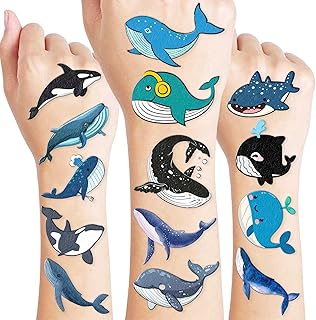 25 Whale Tattoo Ideas That Show Deep Wisdom 169 96PCS Whale Temporary Tattoos Themed Blue Ocean Cute Orca Narwhal Sea An...