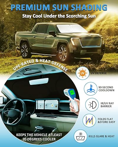 Miniatura 381 de Parasol para parabrisas de ajuste personalizado, cubierta para ventana delantera, visera plegable 210T, protector que bloquea los rayos ultravioleta