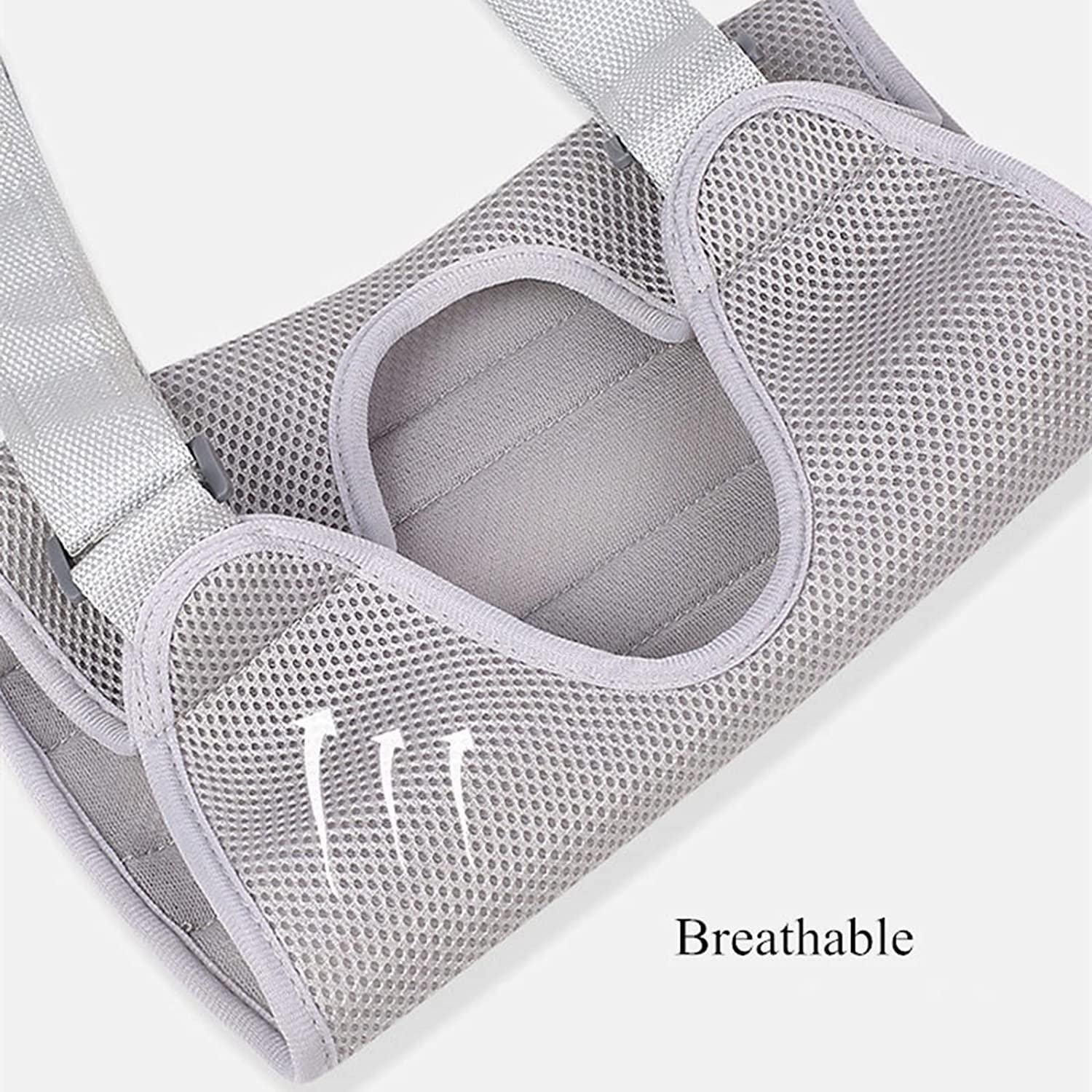 Cabestrillo de malla para brazo, correa de soporte médico con cojines de hombro suaves, soporte de hombro ligero ajustable y transpirable para mujeres y hombres, se adapta al brazo izquierdo