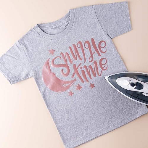 Miniatura 5 de Rollo de vinilo EYGOO de transferencia de calor HTV de 30cm x 4 metros, vinilo para Cricut y otros cortadores, rollo de vinilo Htv fácil de cortar y