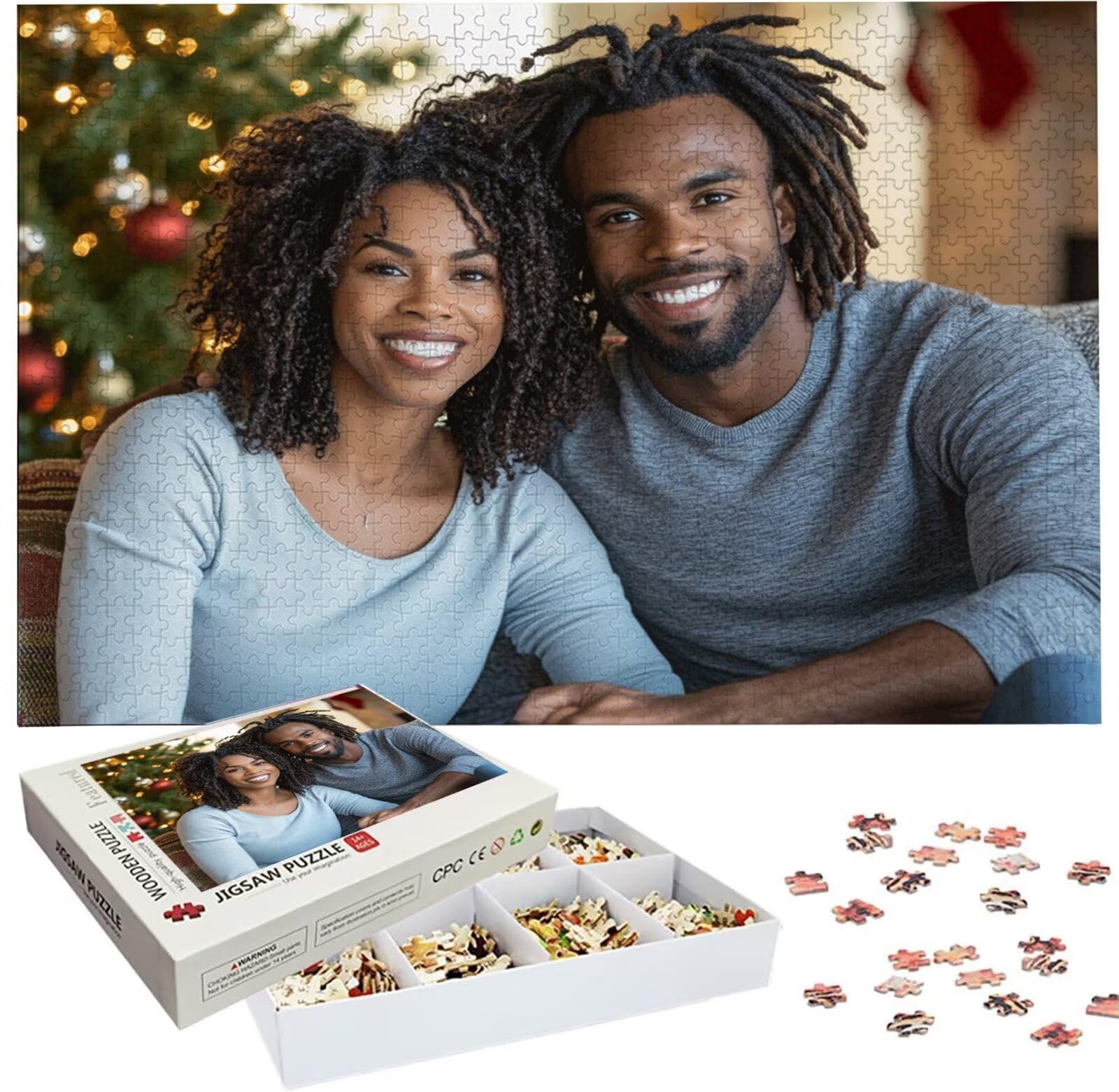 Spersonalizowane puzzle, niestandardowe drewniane puzzle fotograficzne