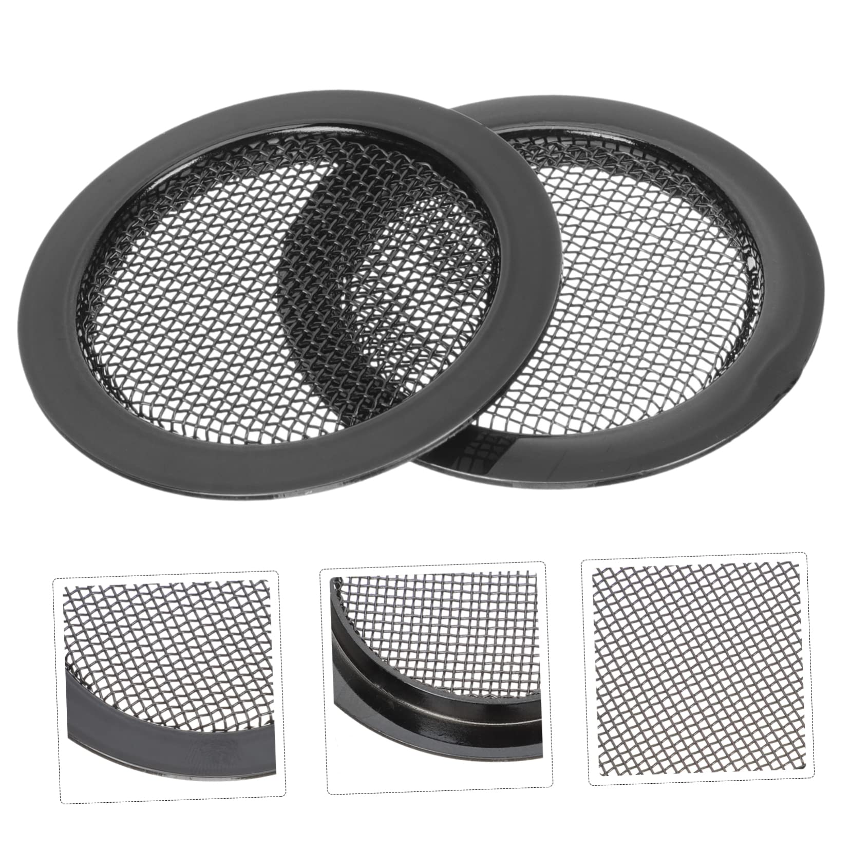 Garneck 2pcs Metal Guitar Soundhole Covers for Acoustic Guitar Accessory Grille Screen