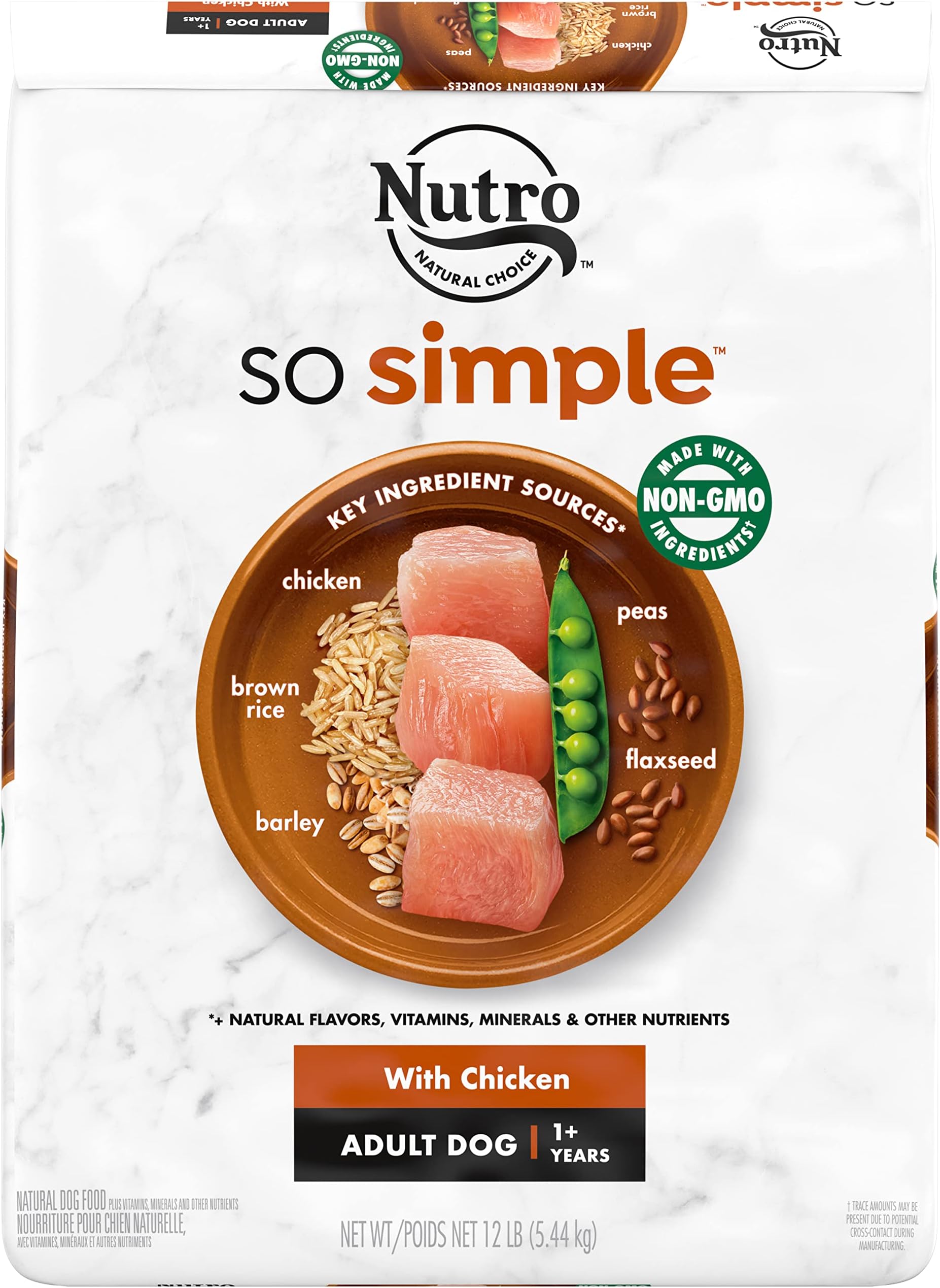 Nutro So Simple With Chicken Adult Dog Food, 12 lb.