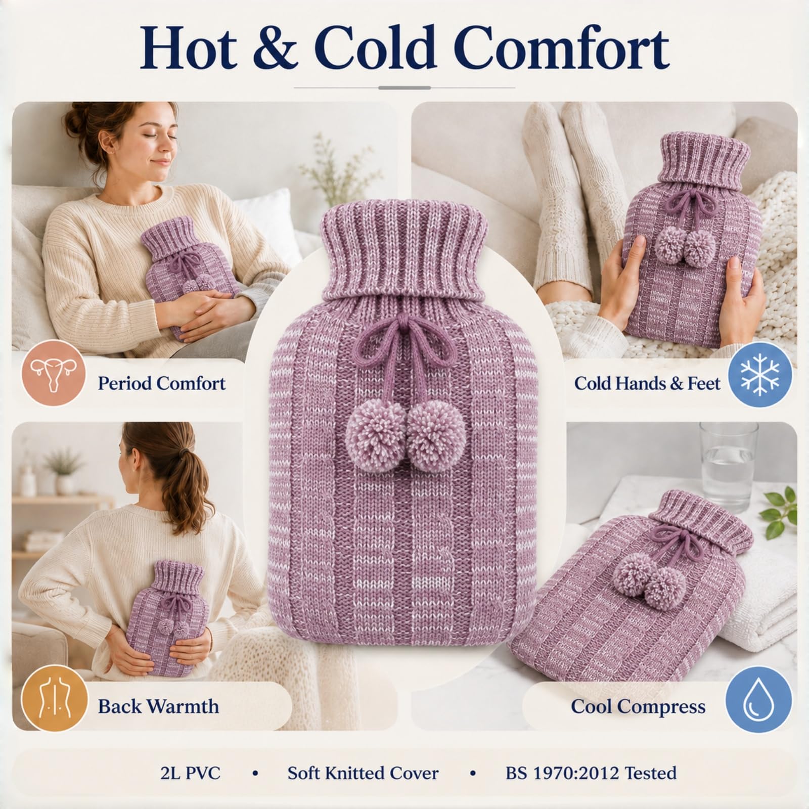 Hot & Cold Water Bottle - Pain Relief & Muscle Relief -8