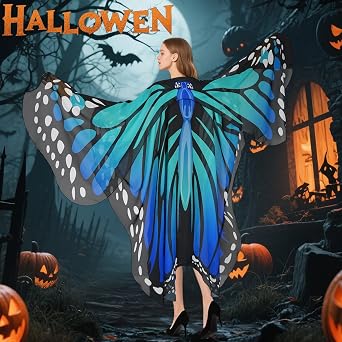 Sunlisky Butterfly&Moth Wings Cape Women Adult Halloween Costume