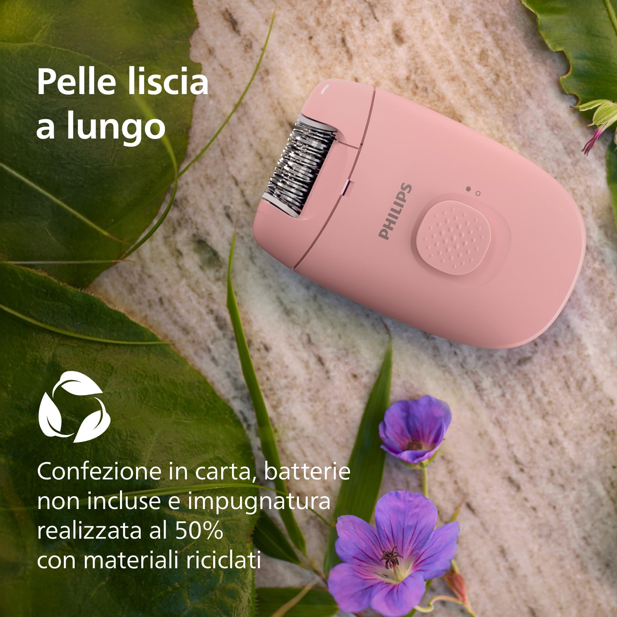 Philips Epilatore Serie 2000, epilatore con filo per gambe, dispositivo di epilazione da donna, modello BRE229/00