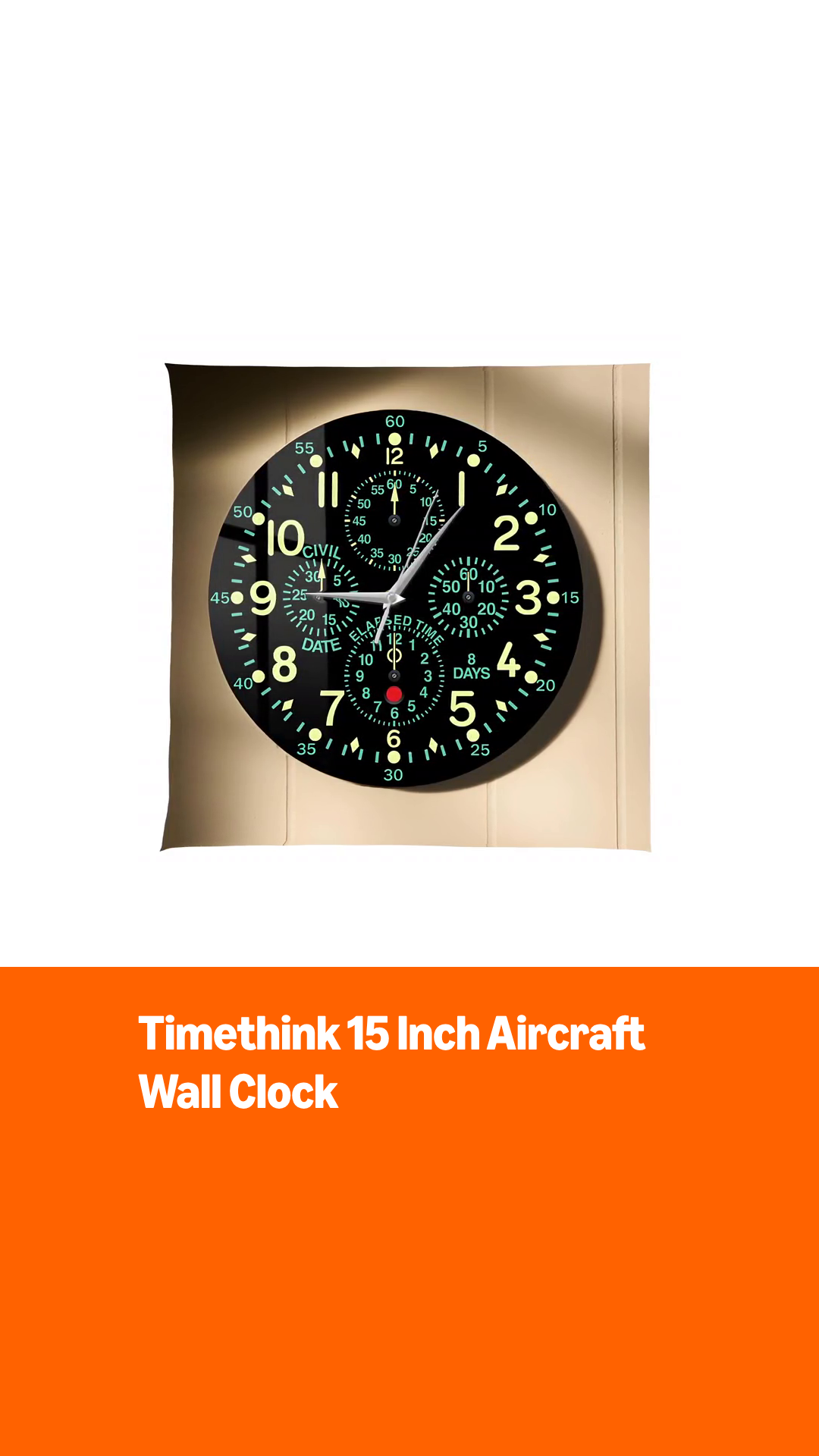 Amazon.com: Timethink 15 Inch ''Flying Fortress'' Aircraft Clock