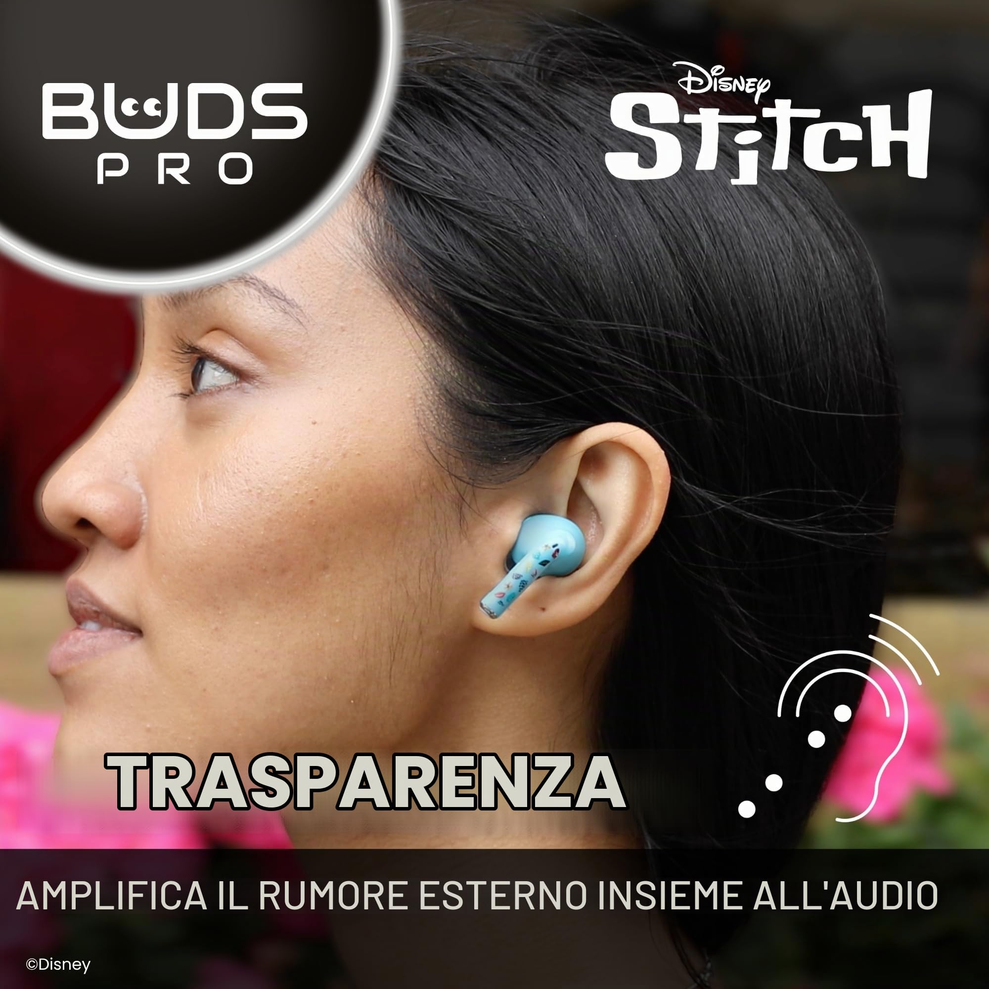 Cableguys Buds Pro Stitch Cuffie wireless Bluetooth e Supporto telefono - Auricolari In-Ear con microfono, 28+ ore di autonomia, Auricolari con cancellazione attiva rumore, Certificazione IPX4