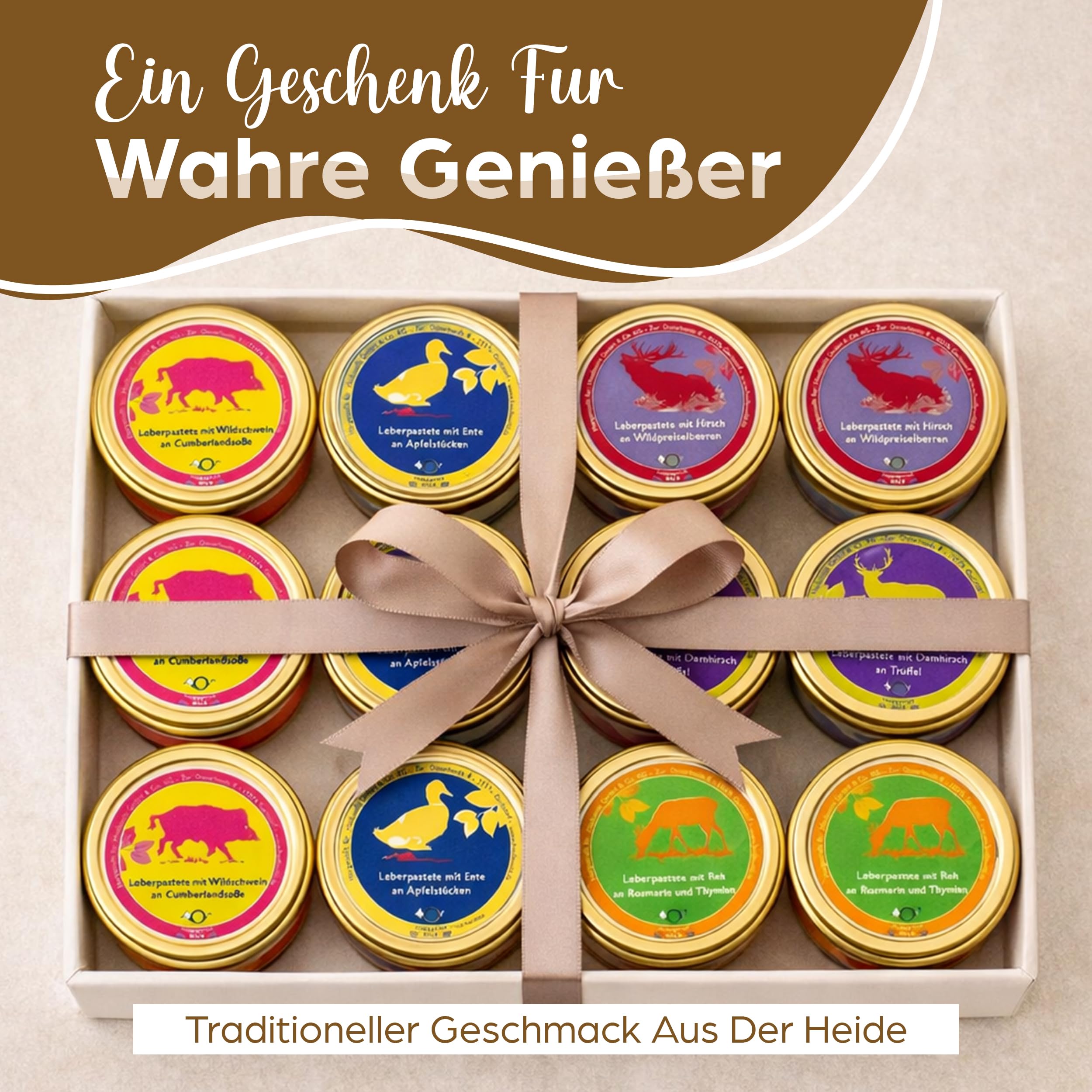 Mix Tray Hubertuswild Leberpastete alle Sorten