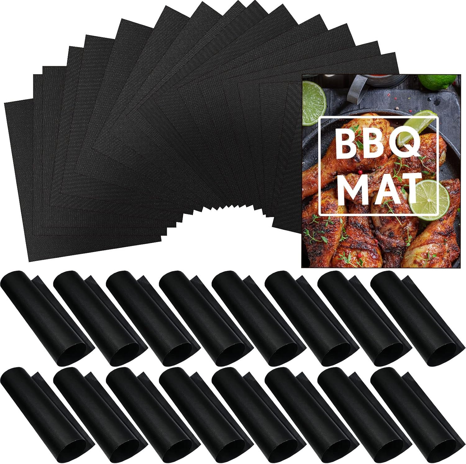30 Pcs Grill Mat Set Non Stick BBQ Grill Mats Bulk Baking