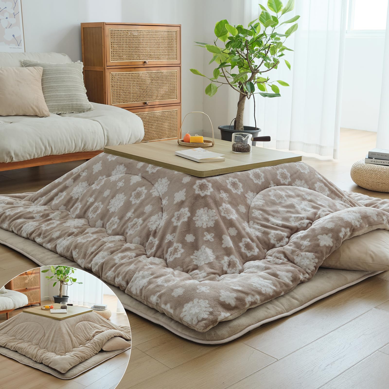 新品☆長方形こたつ用♪コタツ布団上下セット♪あったかボリューム〇B246 Amazon｜こたつ布団 長方形 190×240cm 単品売り 蓄熱わた使用 高