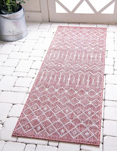 Vista 121 de Unique Loom Alfombra Colección enrejado Marroquí Celosía Transicional Interior y Exterior, Polipropileno Gris carbón/natural