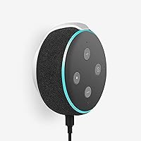 Vista 8 de Soporte de pared Echo Dot para 3ª generación, organizador de cables integrado, accesorios de ahorro de espacio para altavoces inteligentes Dot