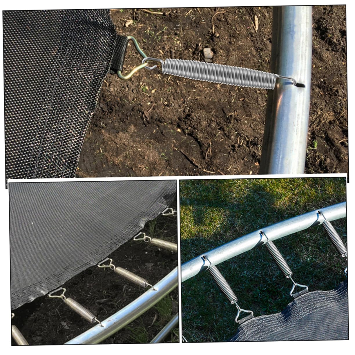 1satz Trampolinfedern Aus Verzinktem Langlebige Und Tragbare Ersatzfedern Für Trampolin Einfache Installation Lang Mit Haken Für Outdoor-spaß