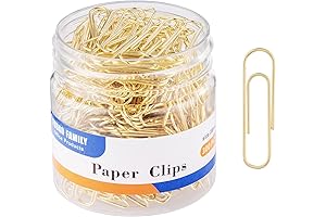 300-Count, Paper Clips, Paper Clip, Gold Paper Clips, 1.1 Inch (28mm) Small Paper Clips