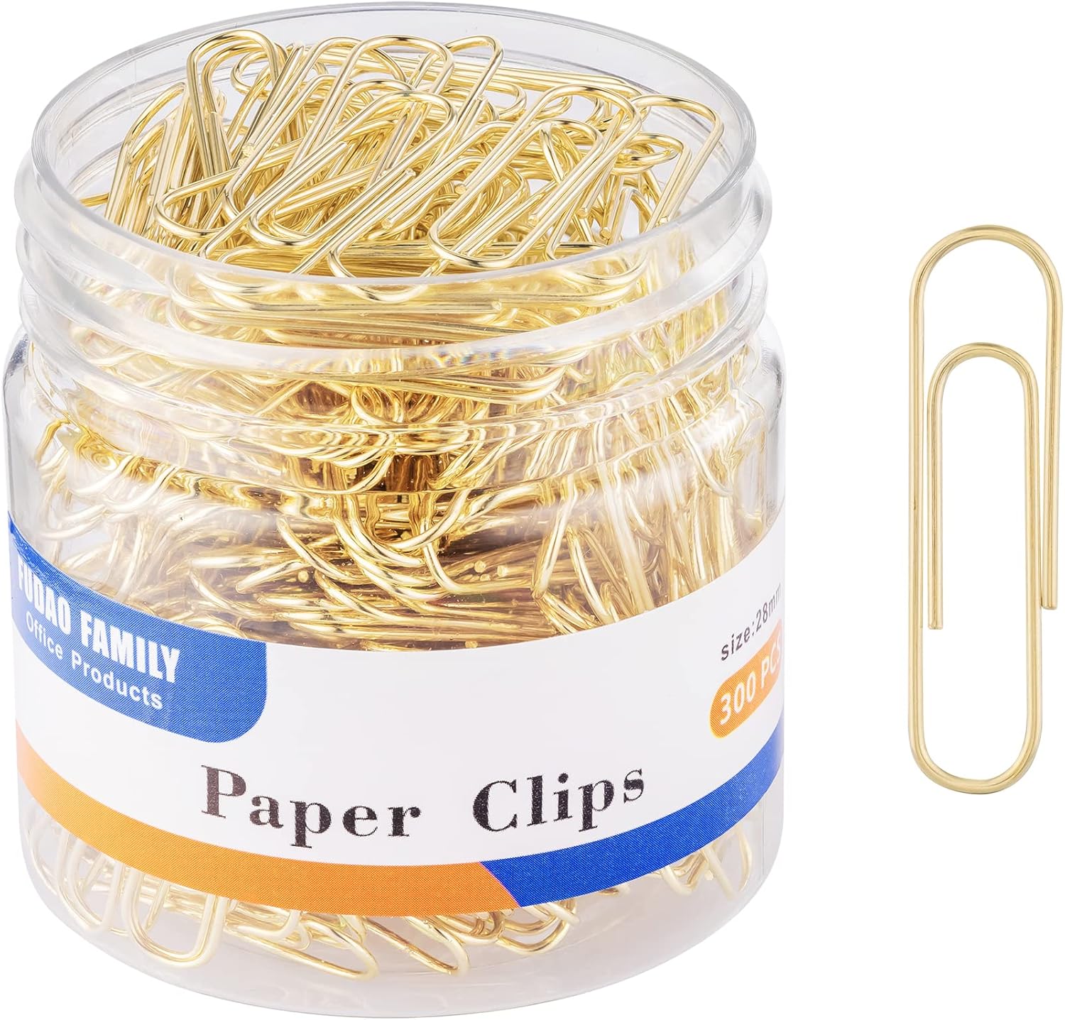 Gold Paper Clips, 300-Count, 1.1 Inch (28mm) Small Gold Paper Clips, 300-Count, 1.1 Inch (28mm) Small