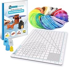 3D Pen Filament with Silicon Design Mat and Compatible Stencils Book with 11 Templates - 1.75mm PLA Plastic Refills - 110 ...