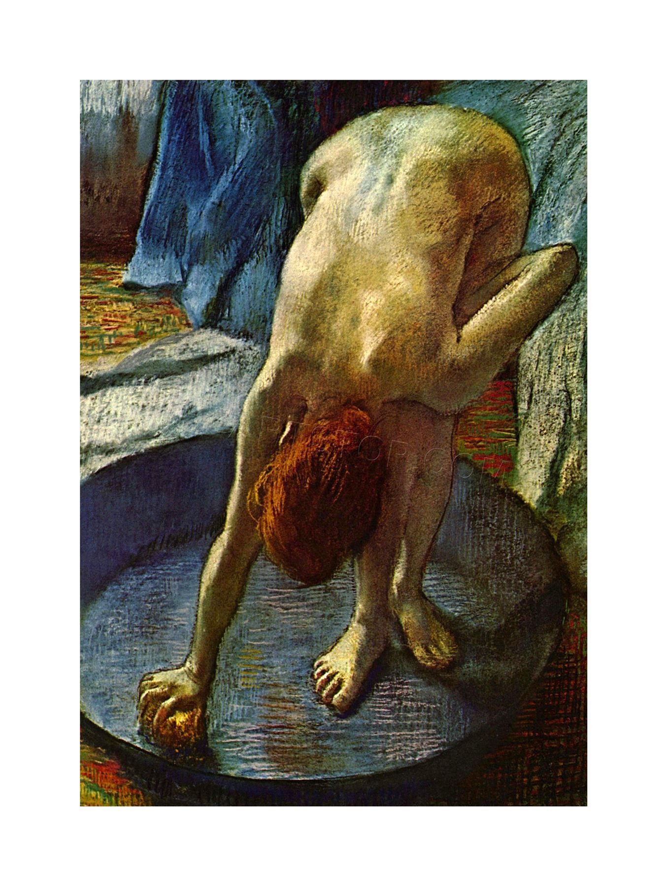 Wee Blue Coo Painting Degas The Tub Old Master Wall Art Print