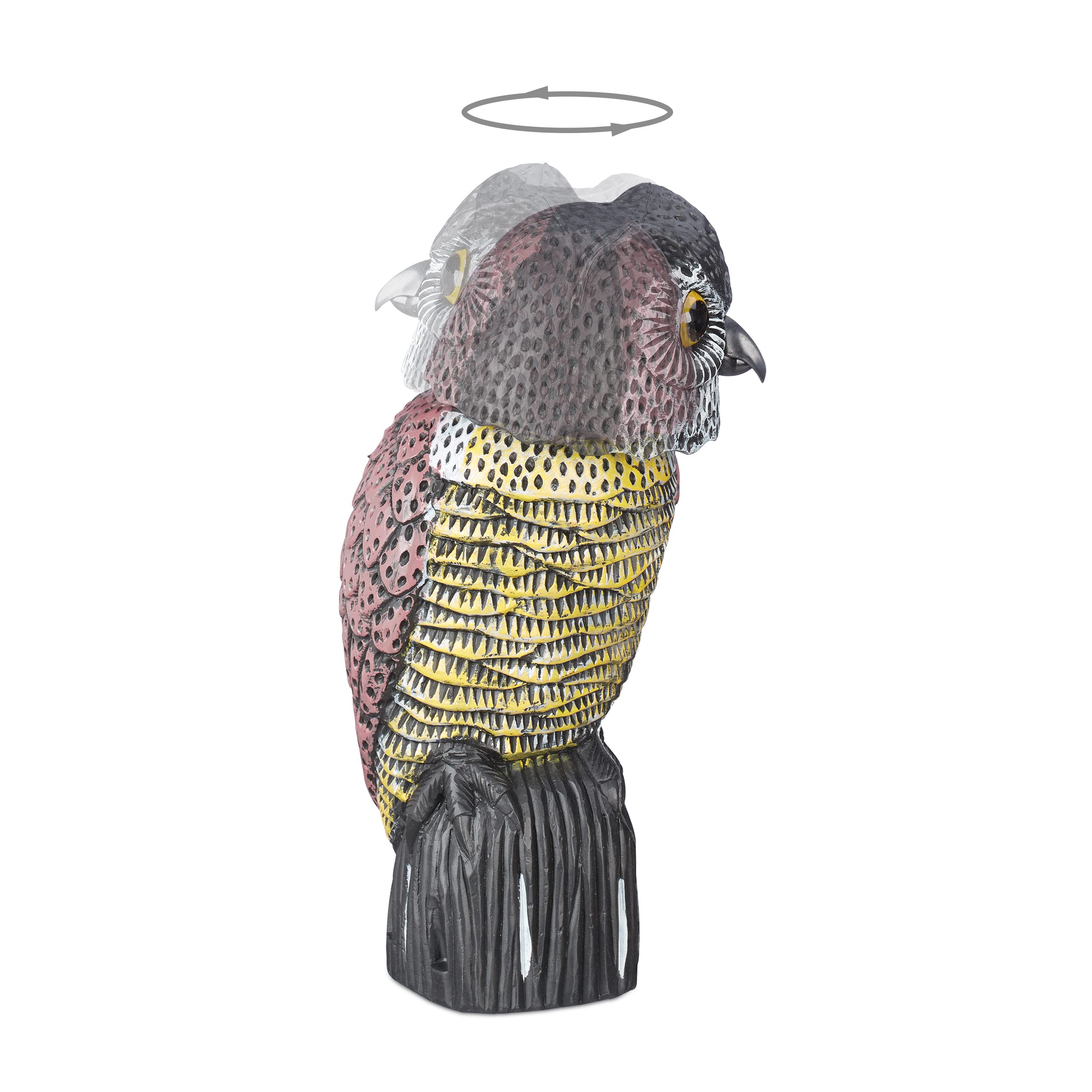 Gufo Spaventapasseri Da Giardino Con Testa Rotante - Decorazione Per Allontanare Uccelli E Roditori - Foto 9