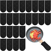 Vista 1 de Dandat Juego de 24 fundas de mango caliente para reemplazo diario, fundas de mango de bandeja de regalo, fundas resistentes al calor, funda de Negro
