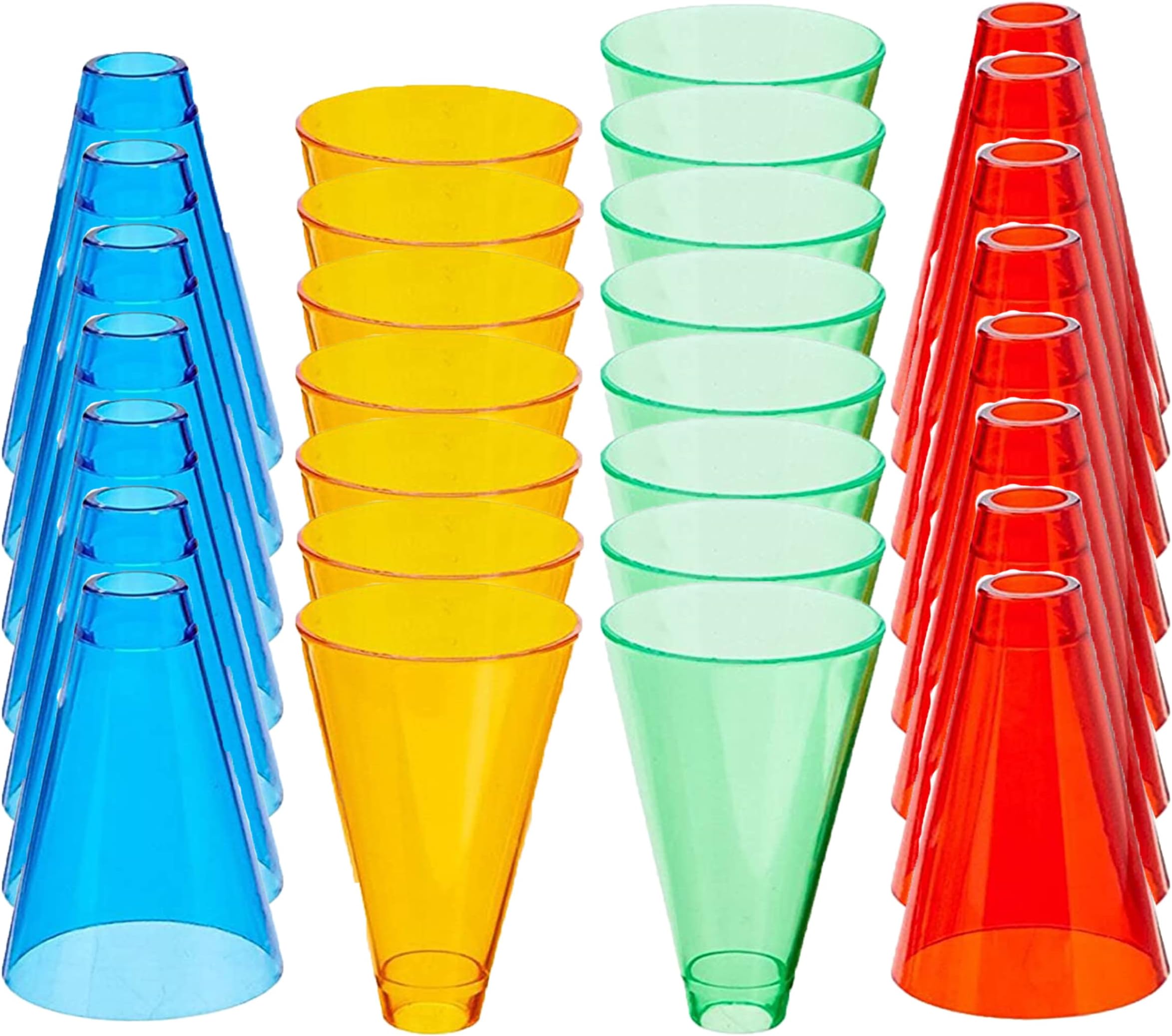 Stacking Hand Cones with Plastic Base, Set of 30
