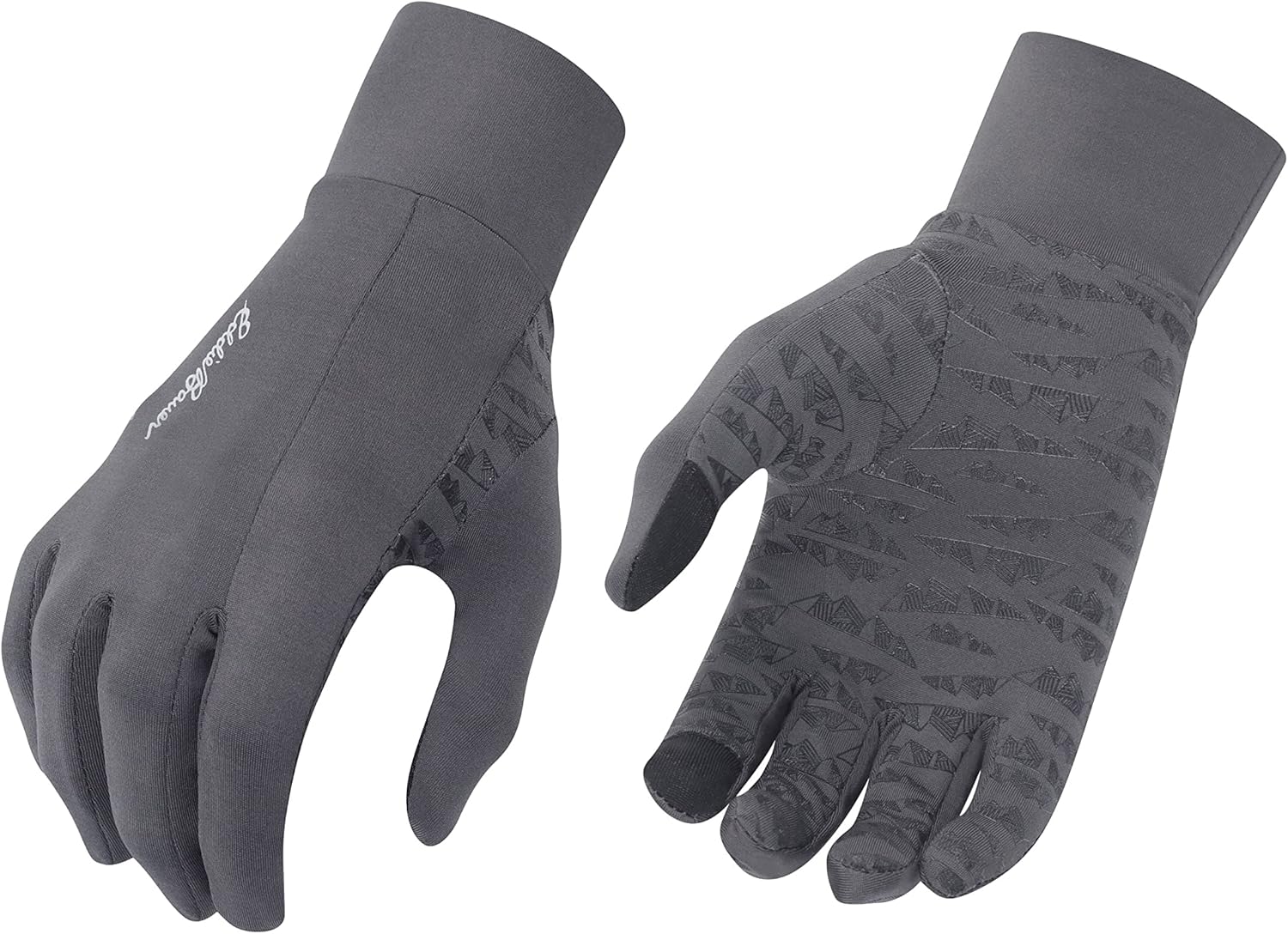 Eddie Bauer Touchscreen Warm Running Glove Liners, Standard Men's and Women's Cool Weather Gloves, Ash Grey, Small