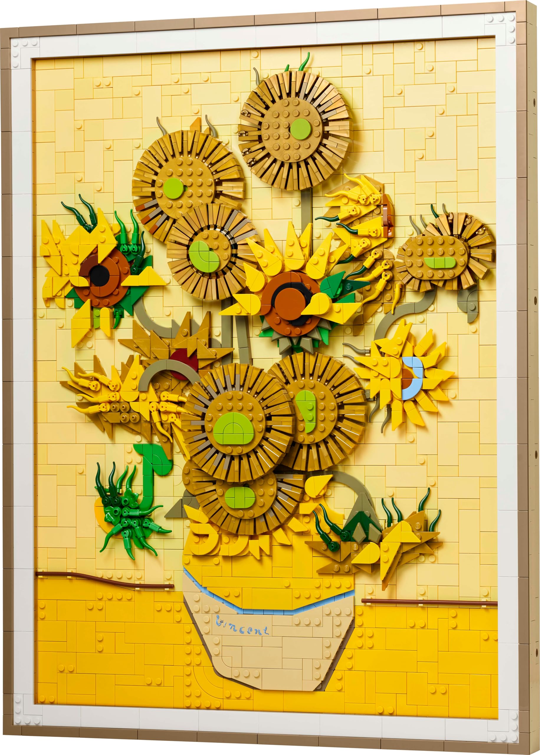 LEGO Art Vincent Van Gogh – Girasoli - Quadro Floreale 3D Costruibile con Petali Mobili - Set Fai da Te per Adulti - Decorazione Casa - Idea Regalo Creativa per Donna o Uomo Amanti dell'Arte - 31215
