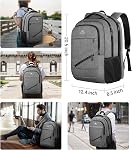 MATEIN 18 Inch Laptop Backpack, Extra Large Travel Backpack with Luggage Strap and Laptop Compartment for Women Men, TSA Approved Carry On Waterproof Laptop Bag, Grey, 18.4 Inch | Carry On Bag with TSA Laptop Compartment & Anti Theft Pocket, College