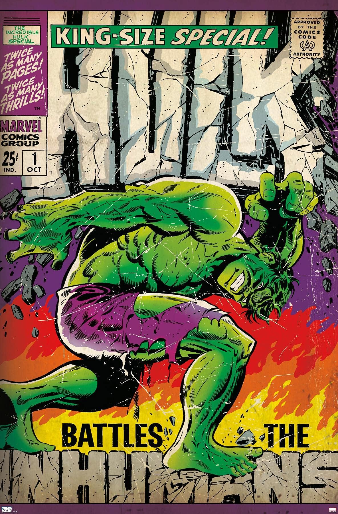 - Marvel Comics Hulk - Incredible Hulk Special #1 Wall Poster, 34L" x 22.4W", Premium Unframed Version