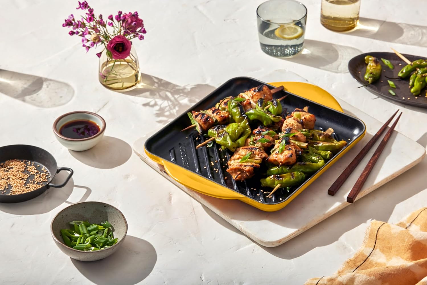 Le Creuset Enameled Cast Iron Square Grill, 9.5", Deep Teal - Image 7