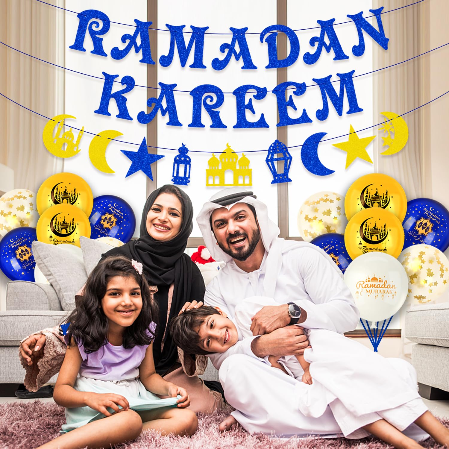 Platte Samenstelling Voor De Ramadan Kareem - Vakantie Met Gedroogde Datums Snoepjes En Decoraties Achtergrond Bovenaanzicht Image244334578