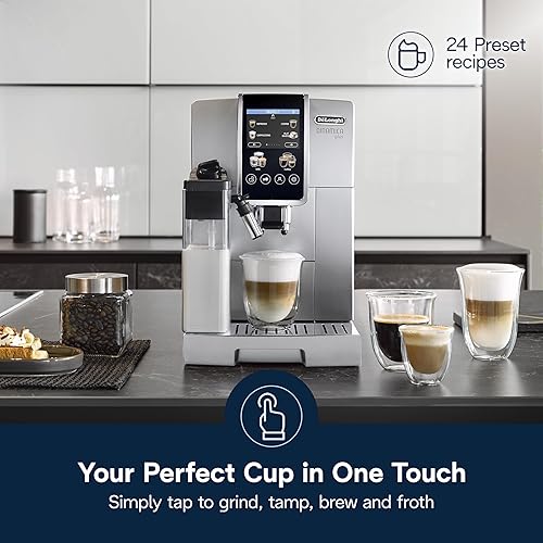 De'Longhi Dinamica Plus Fully Automatic Espresso Machine - Brew Personalized Coffee for up to 4 User Profiles