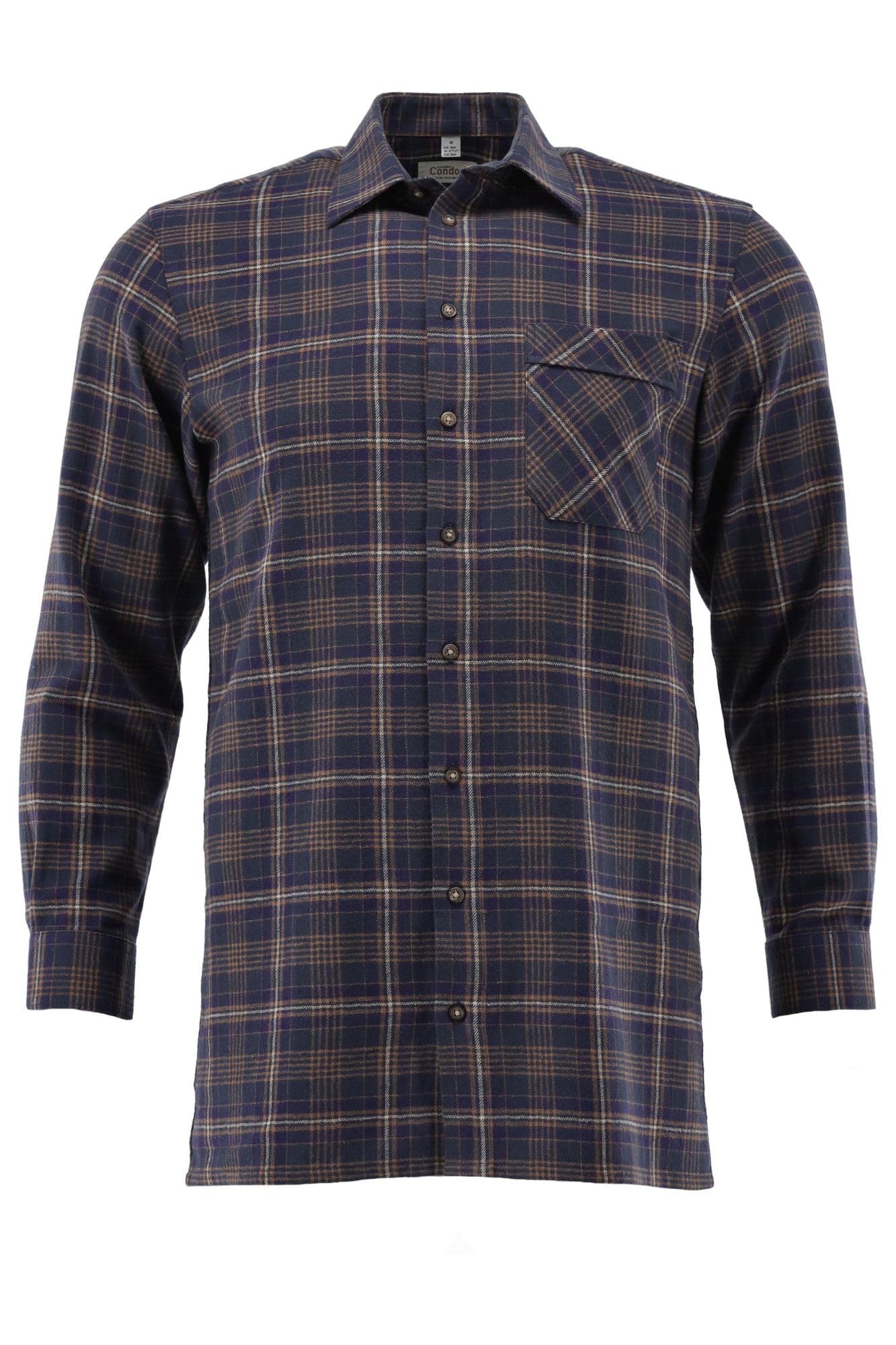Condor Herren Hemd Langarm Arbeitshemd Flanell Obapi