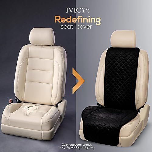 Miniatura 6 de Ivicy. - Funda para asiento de auto de primera calidad, protector universal para asiento delantero, cojín para asiento de auto (1 pieza).