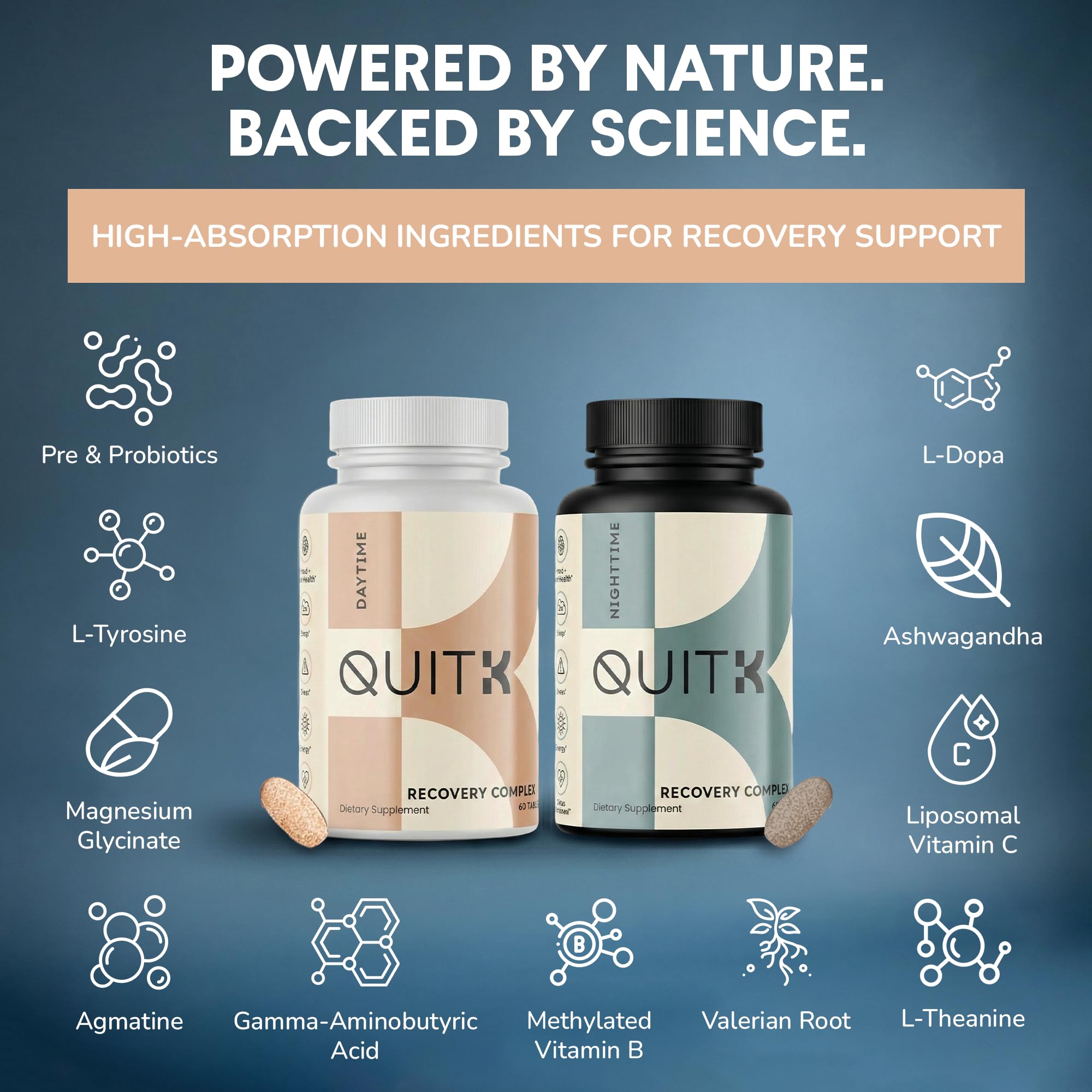 Recovery Complex Withdrawal and Detox Support - Sleep, Energy, Stress, Mood, & Craving Support – Magnesium Glycinate, Ashwagandha, GABA, L-Theanine, Agmatine & More — Amazon image 7