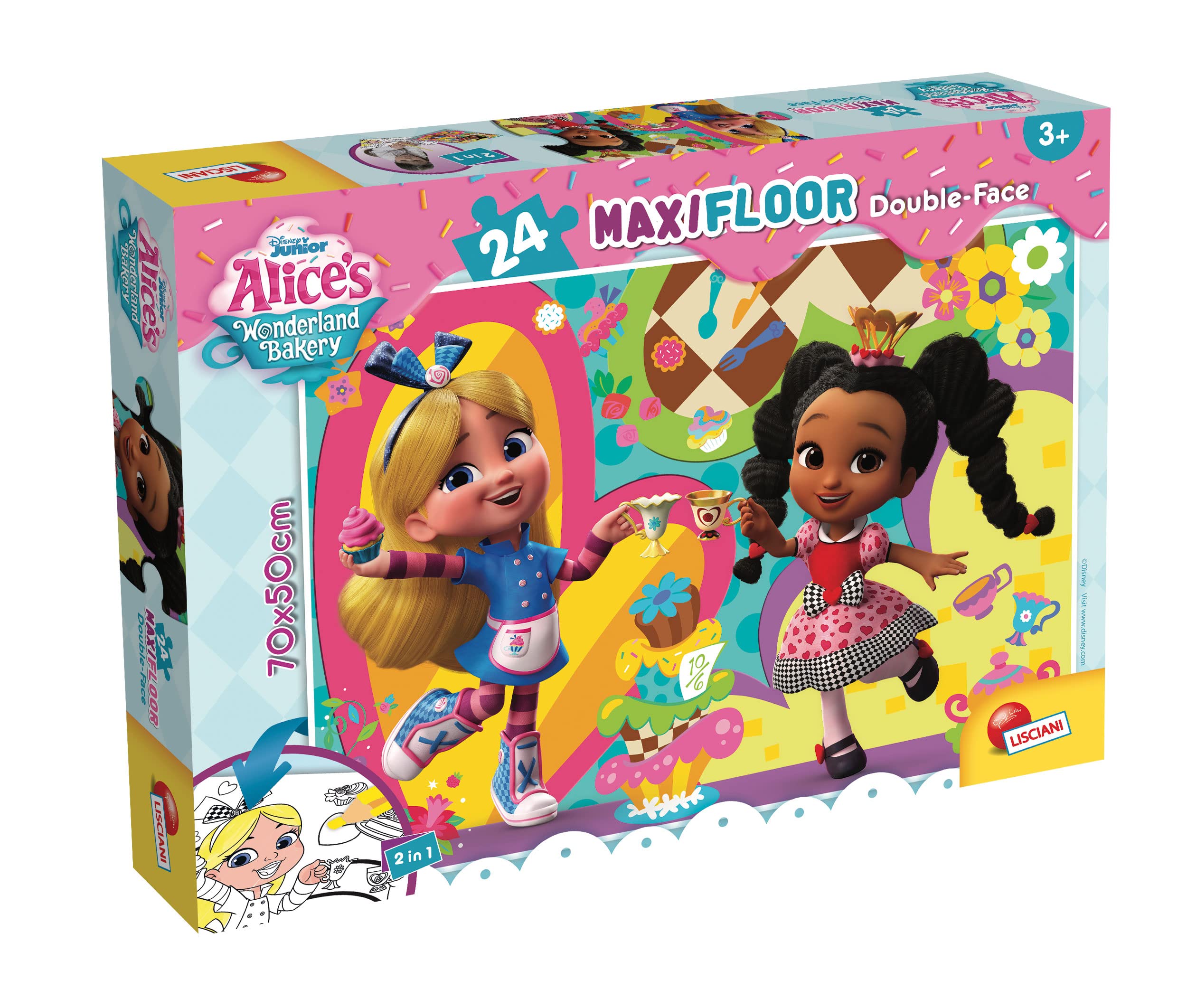 Liscianigiochi Disney Puzzle DF Maxi Floor 24, Alice's in Wonderland Backery, 99535