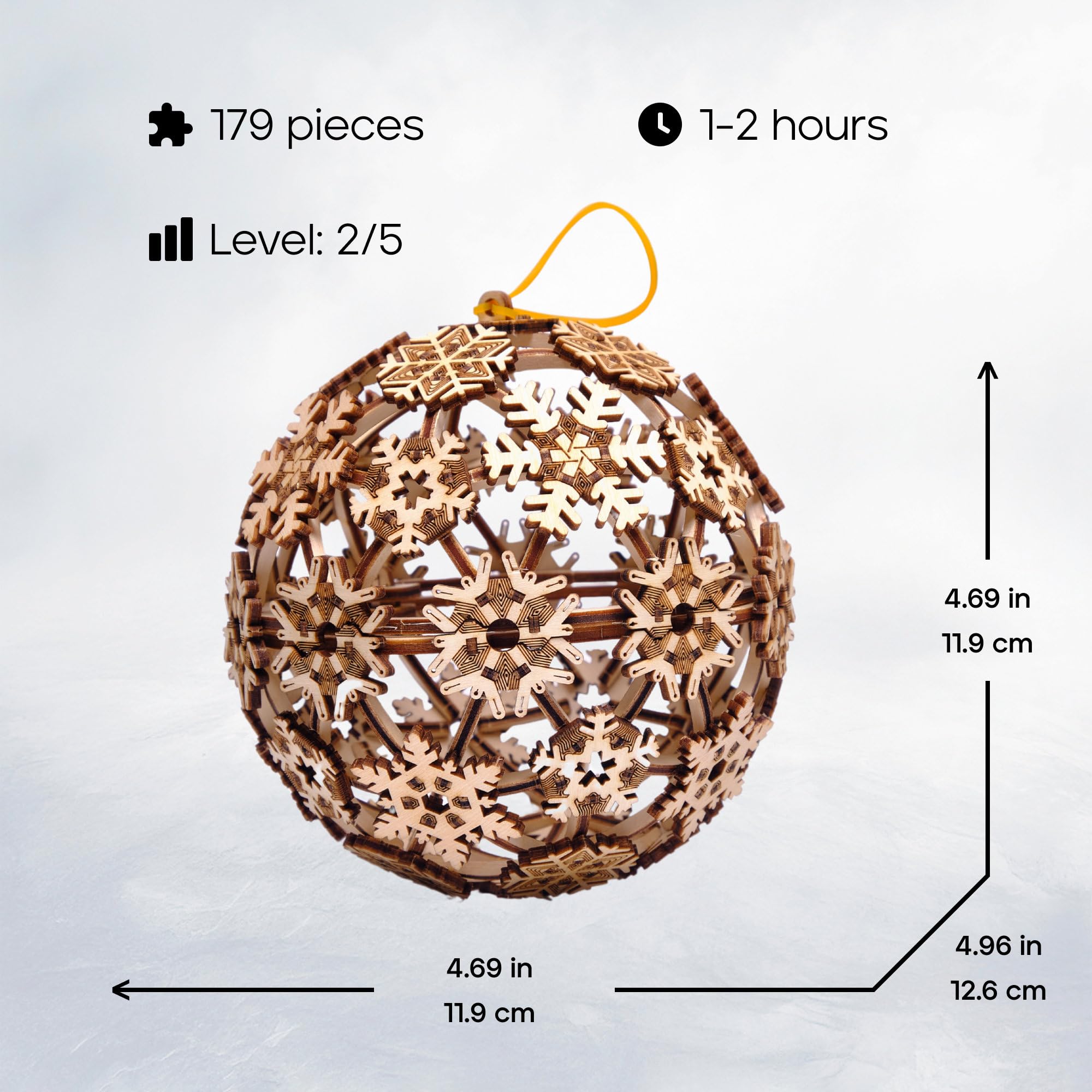 Wood Trick Christmas Ball 3D Wooden Puzzles for Adults and Kids to Build - Store Your Precious Items - Wooden Model Kits for Adults and Kids
