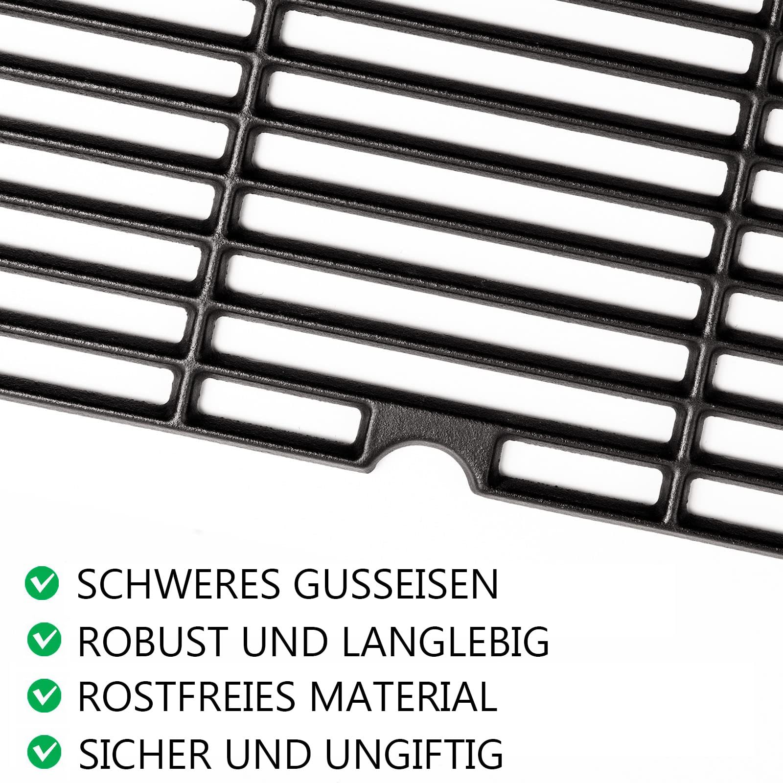 Gusseisen Grillrost für Enders Boston 3,43CM Grillroste Ersatzteil Enders Monroe Pro 3,Charbroil Advantage, Barbecook Siesta 310,Landmann Triton 3 & 4,Profi Cook PC-GG 1058/1059 Grillrost Ersatzteile
