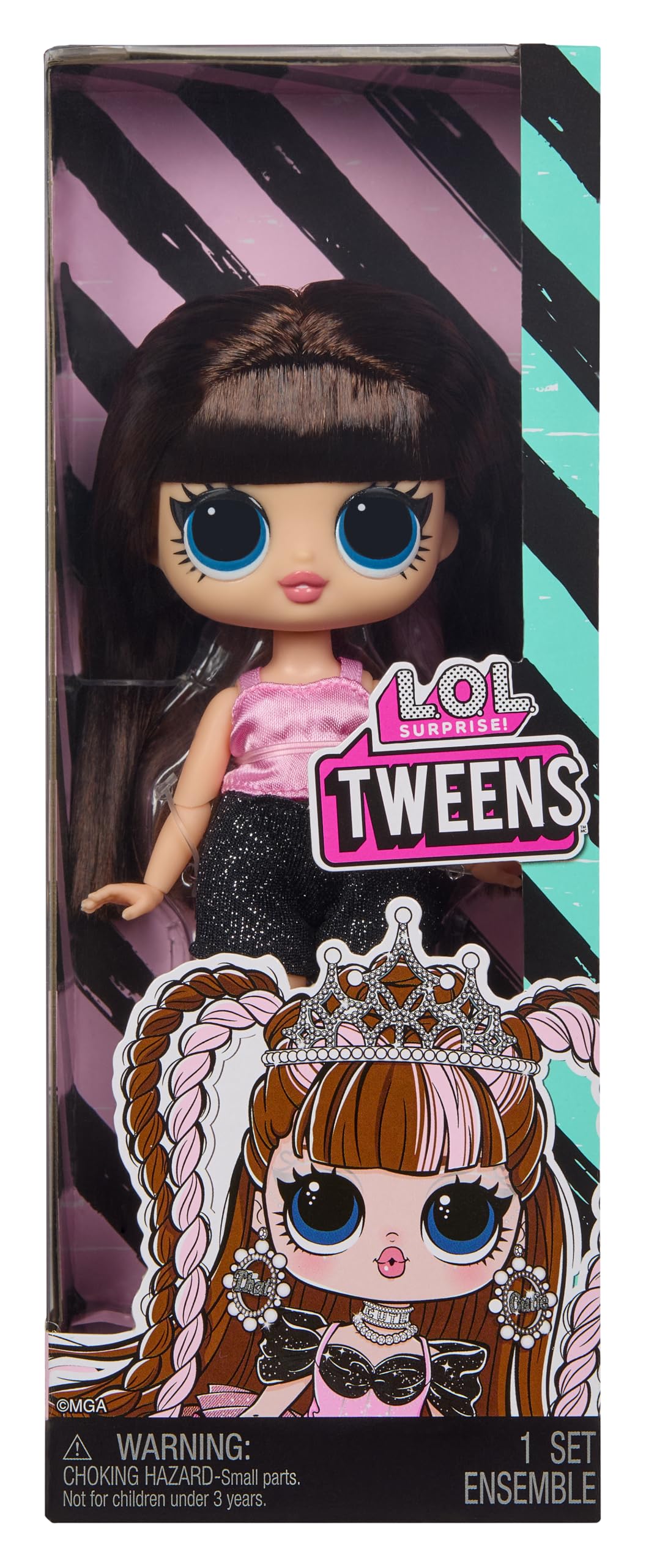MGAE L.O.L. Surprise Tweens Billie Bebek, Pembe Bluz, Siyah Şort, 16.5 cm, Plastik