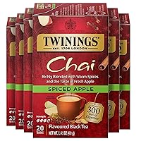Vista 85 de Twinings Gingerbread Joy Té Negro en Bolsas Envueltas Individualmente, 20 Unidades (Paquete de 6), Jengibre y Canela, Con Cafeína, Disfrute Caliente
