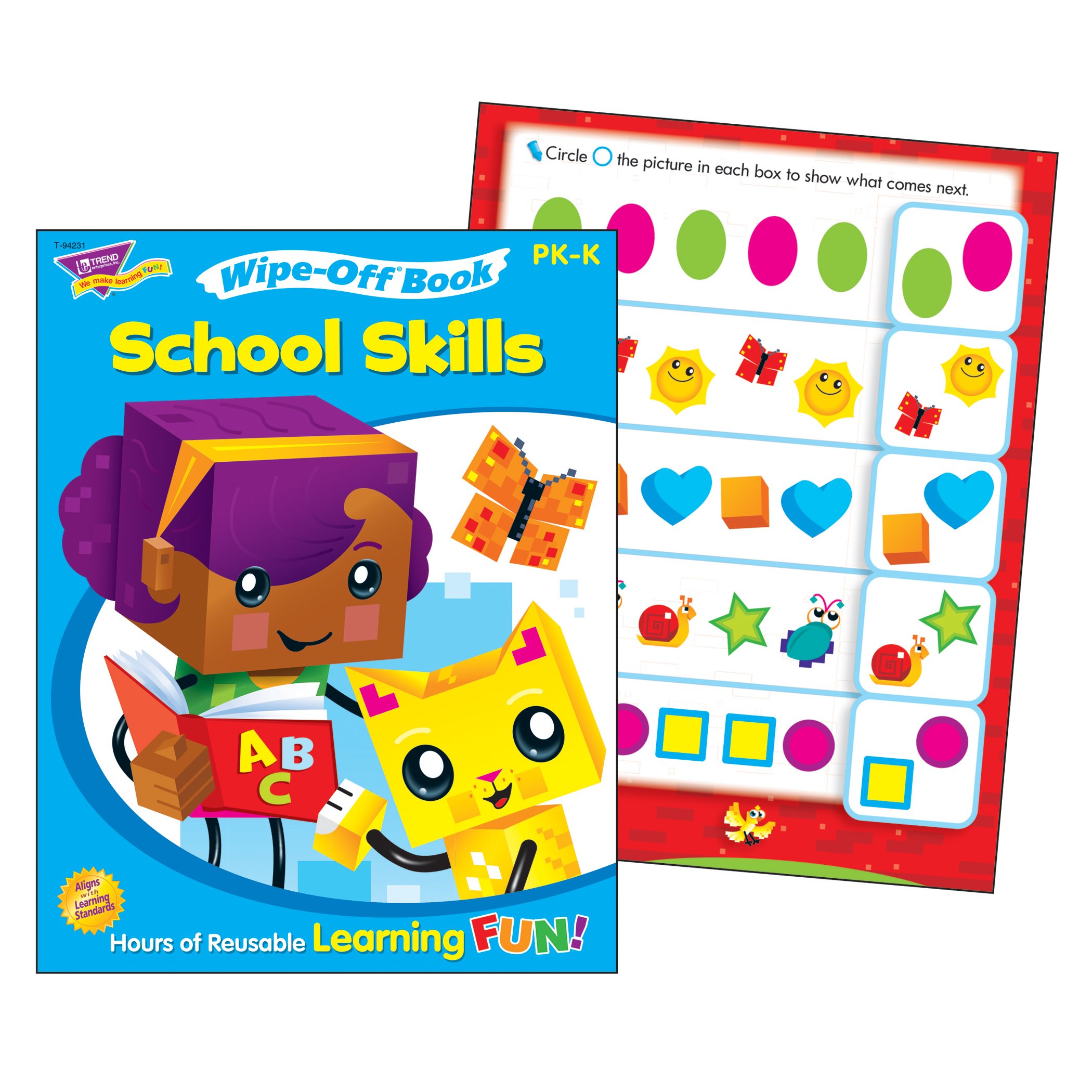 Trend School Skills Wipe-Off Book Wipe-Off Book, 8.5" x 11", 28 Pages - Image 2